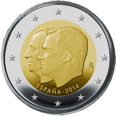 Los primeros 2 euros conmemorativos de FelipeVI
