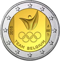 Equipo de Bélgica en 2 euros para los JJ.OO. 2016