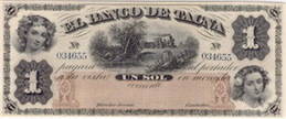 Billetes de “El Banco de Tacna 1872 - 1922”