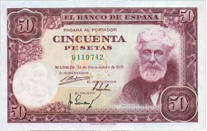 Santiago Rusiñol: El último billete de 50 pesetas (1951)