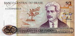 Billete de 50 cruzados fuera de circulación impreso por Casa da Moeda do Brasil