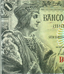 Fernando el Católico, billete de 1 peseta de 1943