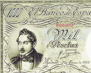Los billetes españoles de Thomas de la Rue durante la República