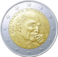 Françoise Mitterrand en 2 euros de Francia
