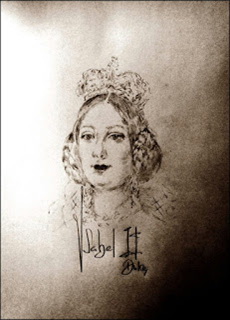 Isabel II representada en el Botón.