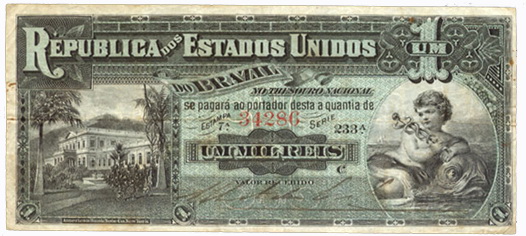 Brasil Um Mil Reis de 1891 vs. Um Mil Reis de 1917