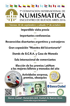 VII Convención Internacional de Numismática “Encuentro Buenos Aires 2016”