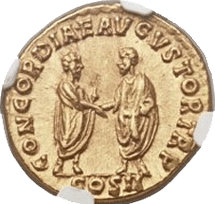 Áureo de Lucio Vero, una auténtica joya numismática a subasta en Long Beach