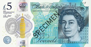 Polémica en Gran Bretaña por los nuevos billetes de cinco libras