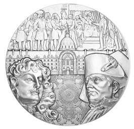 Medalla en bronce plateado para los Inválidos de Paris Patrimonio de la UNESCO
