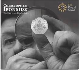 50 peniques conmemorativos del Centenario del nacimiento del diseñador Christopher Ironside